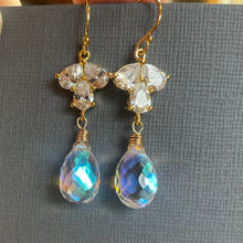 Load image into Gallery viewer, Super Sparkle Earrings,  Fire Rainbow Quartz
