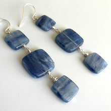 Load image into Gallery viewer, Kyanite Square Earrings