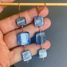 Load image into Gallery viewer, Kyanite Square Earrings