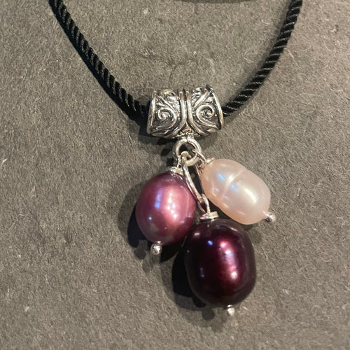 CUSTOM RESERVED Purple pearl necklace