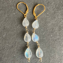 Load image into Gallery viewer, Rainbow Moonstone Earrings