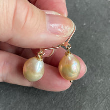Load image into Gallery viewer, Baroque Pearl Earrings, Pale Peach, OOAK