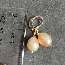 Load image into Gallery viewer, Baroque Pearl Earrings, Pale Peach, OOAK
