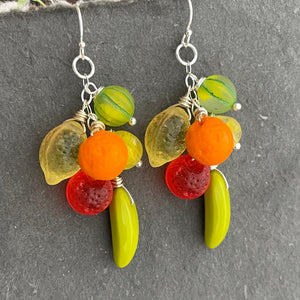 Carmen Miranda Inspired Fruit Earrings, Version 2