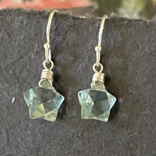 Load image into Gallery viewer, Aqua Quartz Mini Star Earrings