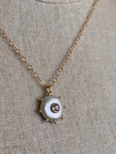 Load image into Gallery viewer, Freshwater Pearl and Amethyst Inlay Necklace