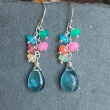 Load image into Gallery viewer, Fluorite Earrings, OOAK