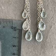 Load image into Gallery viewer, Dripping with Aquamarine Cable Chain Earrings