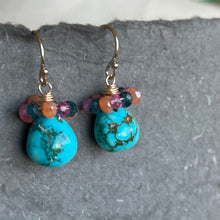 Load image into Gallery viewer, Natural Turquoise and Gemstone Cluster OOAK