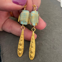 Load image into Gallery viewer, Murano Glass Goddess Earrings, OOAK