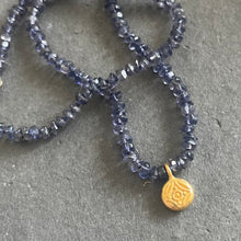 Load image into Gallery viewer, Iolite Nugget Necklace, Estate Jewelry