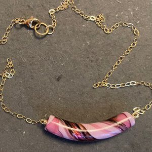 Pink Murano Glass Necklace, all will be OOAK