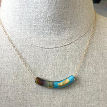 Load image into Gallery viewer, Sea Layers Murano Glass Necklace, OOAK