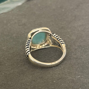 Larimar and Sterling Silver Ring sz 8.25