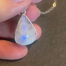 Load image into Gallery viewer, Rainbow Moonstone Necklace, Sterling Silver, OOAK