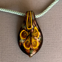 Load image into Gallery viewer, Lampwork Glass Necklace, Silk Cord OOAK