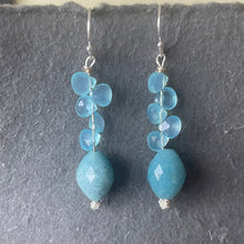 Load image into Gallery viewer, Milky Quartz and Chalcedony Earrings