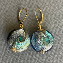 Load image into Gallery viewer, Murano Glass Wave Earrings, OOAK