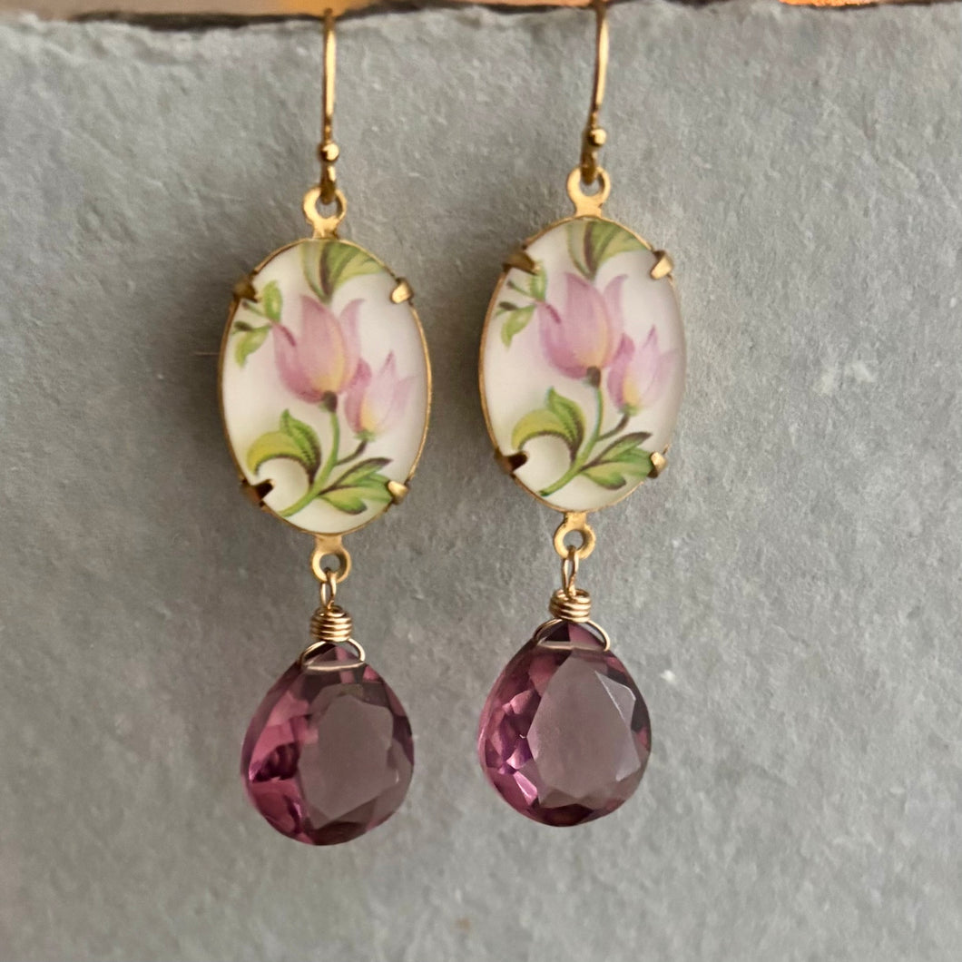 European Floral Cameo and Kunzite Quartz Sparklers, limited edition