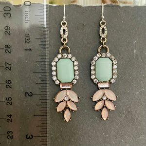 Vintage Art Deco Earrings, OOAK