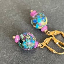 Load image into Gallery viewer, Jasper and Pink Opal Round Earrings, OOAK