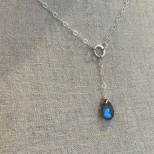 Load image into Gallery viewer, Labradorite Y Necklace, OOAK