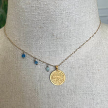 Load image into Gallery viewer, Good Health Apatite and 24k gold vermeil over Sterling silver necklace, Estate jewelry