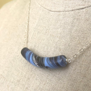 Periwinkle Blue Murano Glass Necklace , all are OOAK