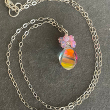 Load image into Gallery viewer, Fire Moonstone Quartz and Pink Opal Necklace, OOAK