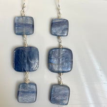 Load image into Gallery viewer, Kyanite Square Earrings