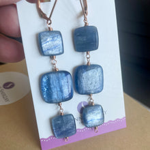 Load image into Gallery viewer, Kyanite Square Earrings