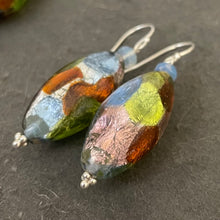Load image into Gallery viewer, Festivale Murano Glass and Opal Earrings, OOAK