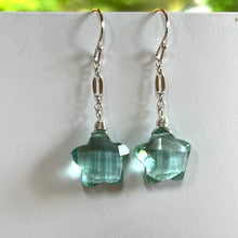 Load image into Gallery viewer, Seafoam Star Dangle Earrings, Sterling Silver