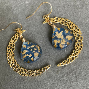 Crescent Moon Gold Vermeil Earrings