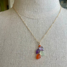 Load image into Gallery viewer, Multi-Gemstone Leaf Cut Necklace