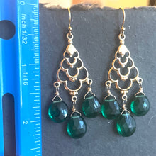 Load image into Gallery viewer, Emerald City Chandelier Earrings, OOAK