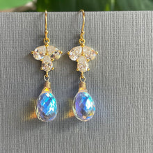 Load image into Gallery viewer, Super Sparkle Earrings,  Fire Rainbow Quartz