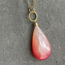 Load image into Gallery viewer, Mystic Pink Grapefruit Chalcedony Necklace, OOAK