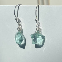 Load image into Gallery viewer, Aqua Quartz Mini Star Earrings