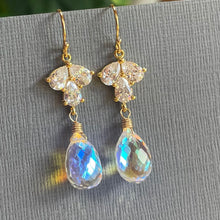 Load image into Gallery viewer, Super Sparkle Earrings,  Fire Rainbow Quartz