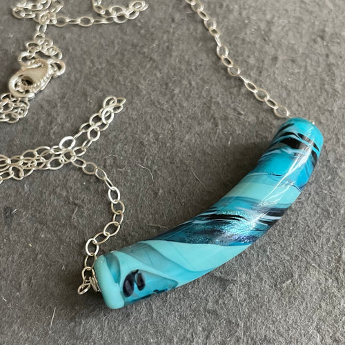 Aqua Blue Murano Glass Necklace , all are OOAK