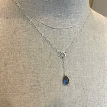 Load image into Gallery viewer, Labradorite Y Necklace, OOAK