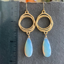 Load image into Gallery viewer, Multi Hoop Opalite Earrings