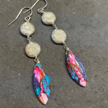 Load image into Gallery viewer, Turquoise and Sterling Silver Earrings, OOAK