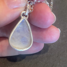 Load image into Gallery viewer, Rainbow Moonstone Necklace, Sterling Silver, OOAK