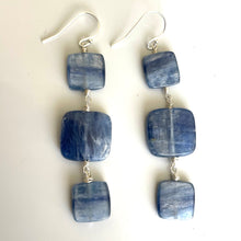 Load image into Gallery viewer, Kyanite Square Earrings
