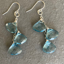 Load image into Gallery viewer, Clouds Mystic Blue Topaz Earrings