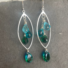 Load image into Gallery viewer, Sea Time Doublet Dewdrop Marquise Earrings