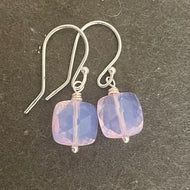 Lavender Quartz Cushion Cut Earrings