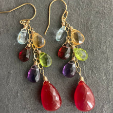 Load image into Gallery viewer, Carnelian, blue topaz, citrine, garnet, peridot and amethyst